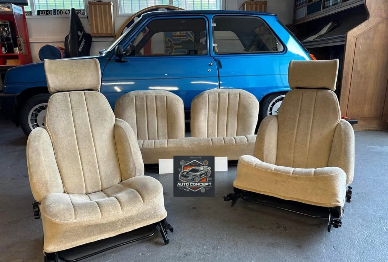 Sièges Renault 5 Alpine Turbo Beige – restaurés à neuf